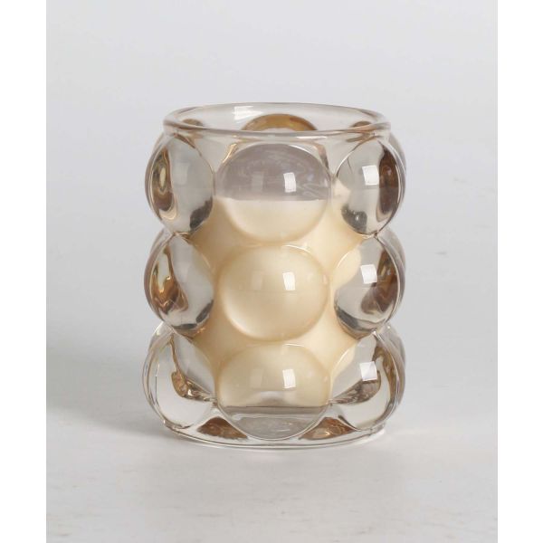 Scented candle in glass NATURE GREEN H9,2cm, French Pear & Freesia