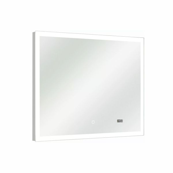 Peegel LED-valgustuse ja kellaga 22, 90x3xH70cm