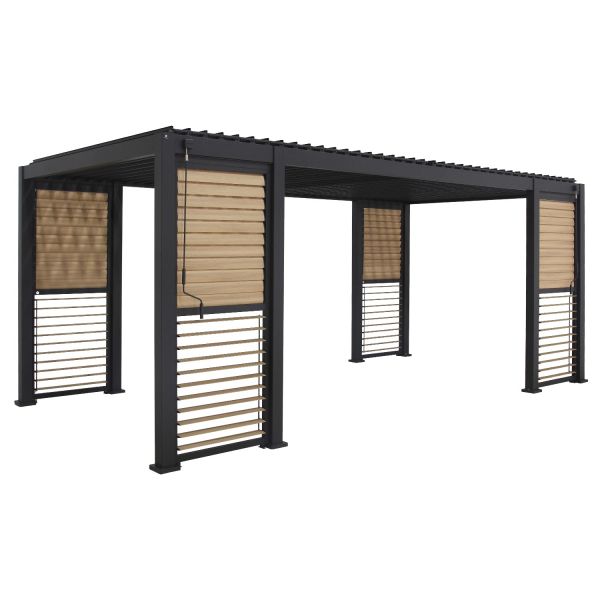 Varikatus MIRADOR-111 lamellseintega 3x6m, tumehall