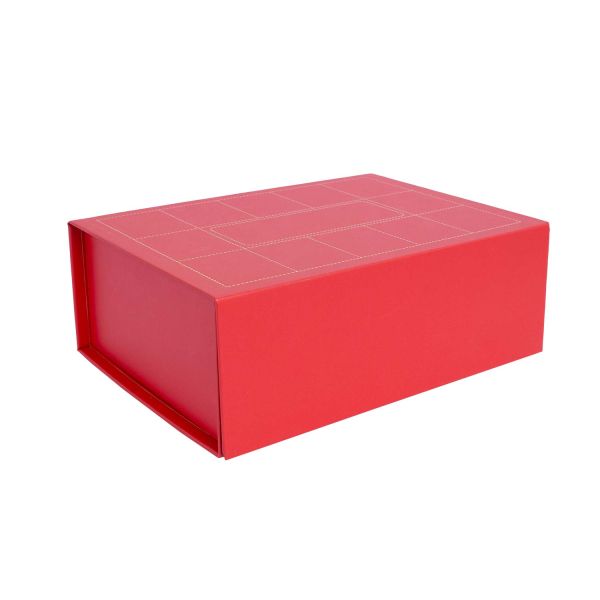 Paper box TRUDY 35x25x11cm foldable, red