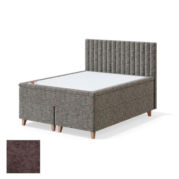 Continental bed 8 legs BLACK CONTINENTAL CLIFF 160x200cm, firm, brown