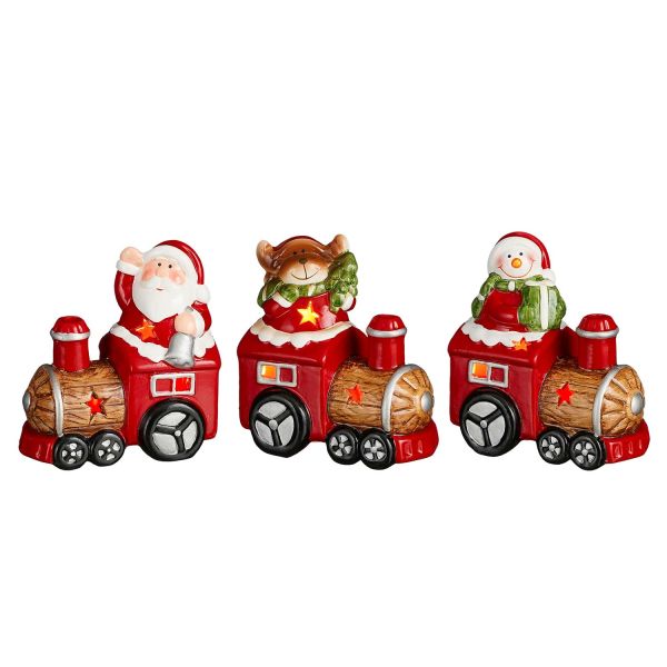 Decoration SHINE TRAIN LED 10,5cm battery operated, mix