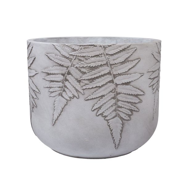 Lillepott FERN D44xH36cm, valge/hall