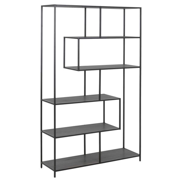 Shelf SEAFORD 114x35xH185cm, black