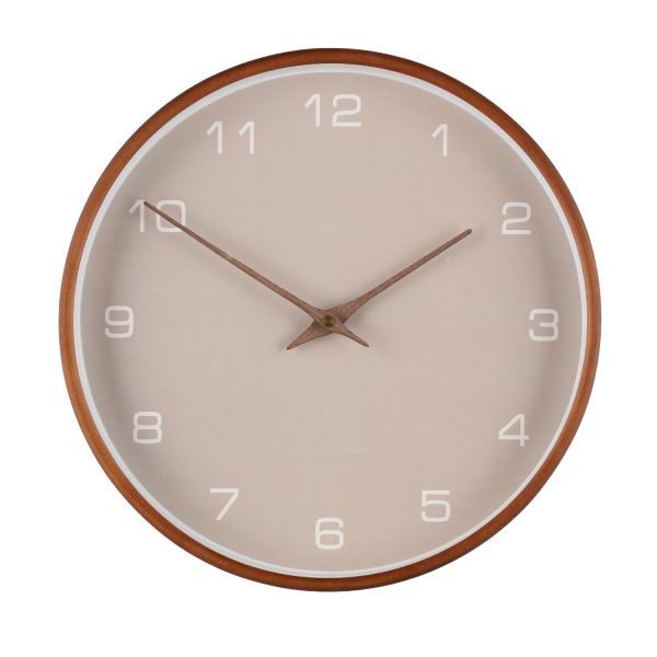 4Living Wall clock Navarra brown/greige 30,5 cm