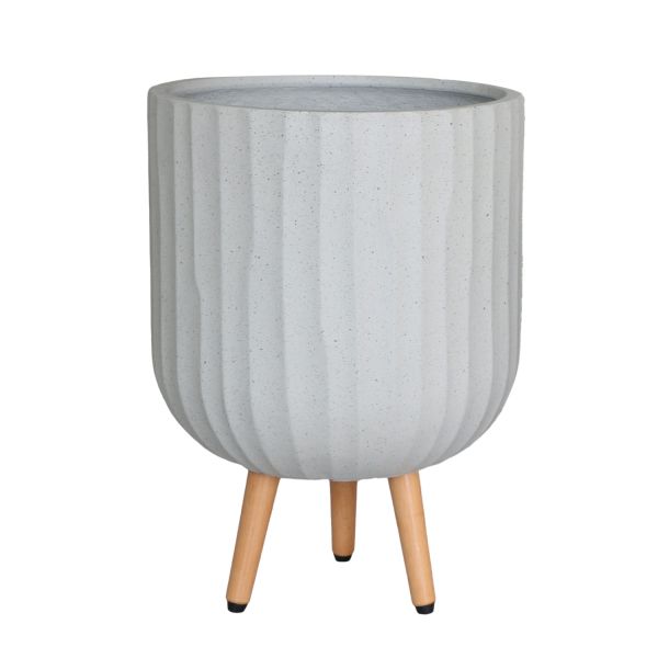 Lillepott SKY CALLA D43xH65.5cm, valge, puidust jalgadega