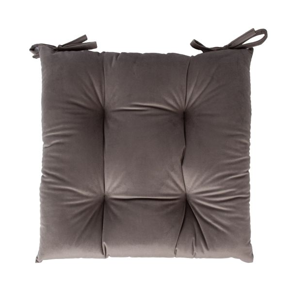 Chair cushion VELVET NEW 40x40cm, taupe