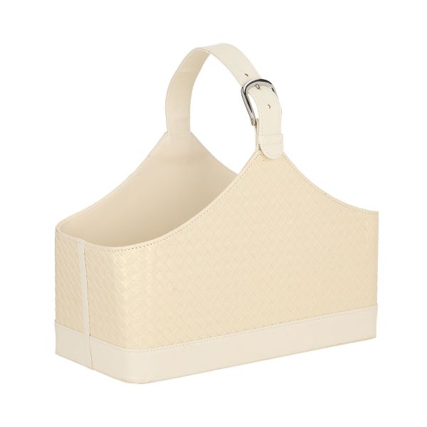 Ajalehekorv WILMA 37,5x17,5x27cm, valge