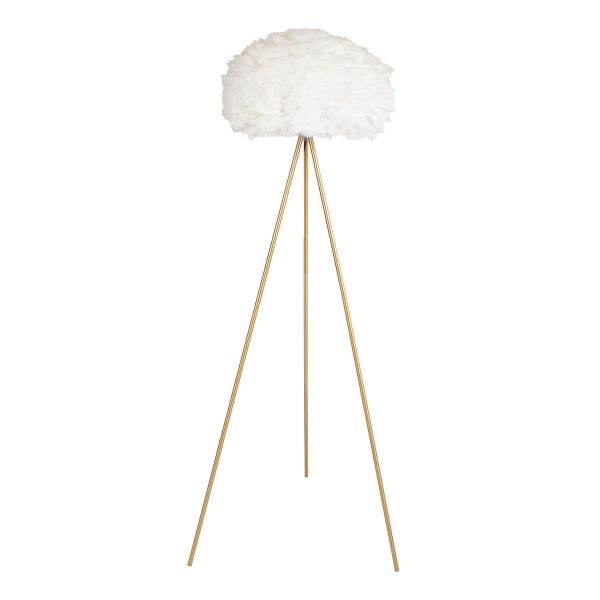 Floor lamp FEATHER, white and golden