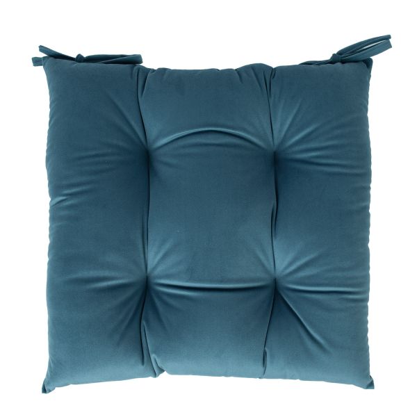 Chair cushion VELVET NEW 40x40cm, grey blue