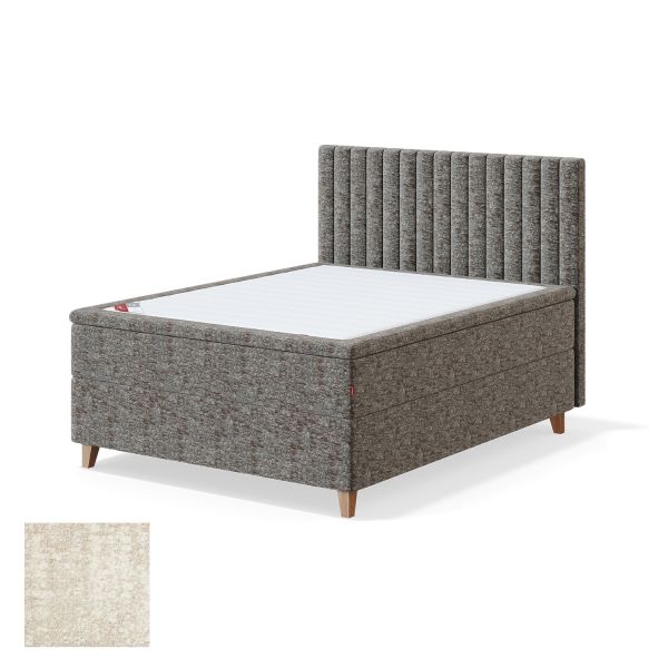 Continental bed 4 legs BLACK CONTINENTAL AVOLA 180x200cm, soft, beige