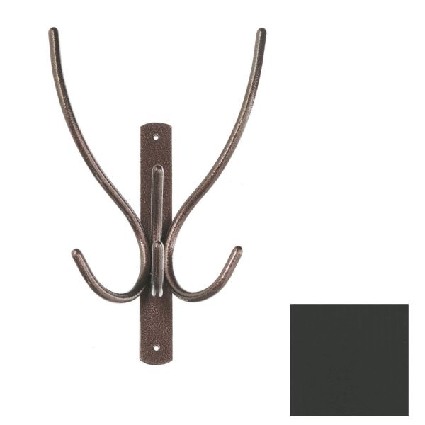 Wall coat rack IBEX-3, 20x29xH10cm, black