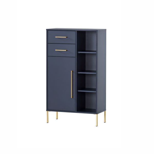 Bathroom cabinet KENT 67x33xH117cm, blue