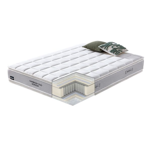 Spring mattress HARMONY DUO SEASON 90x200xH29cm, flippable