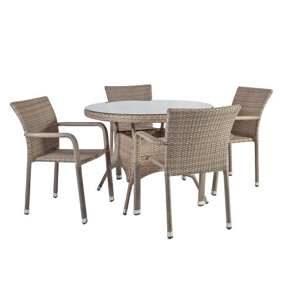 Plastic garden table and 4 chairs 2025