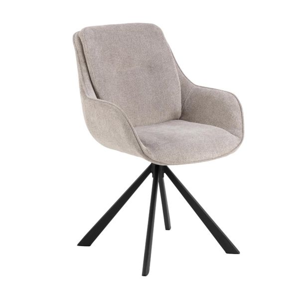 Dining chair with armrest CARRIE beige