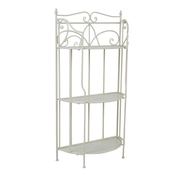 Riiul SANDY 58x28xH114cm, antiikvalge