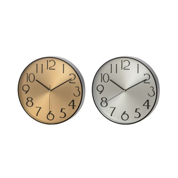 Wall clock METALLIC D30cm, mix