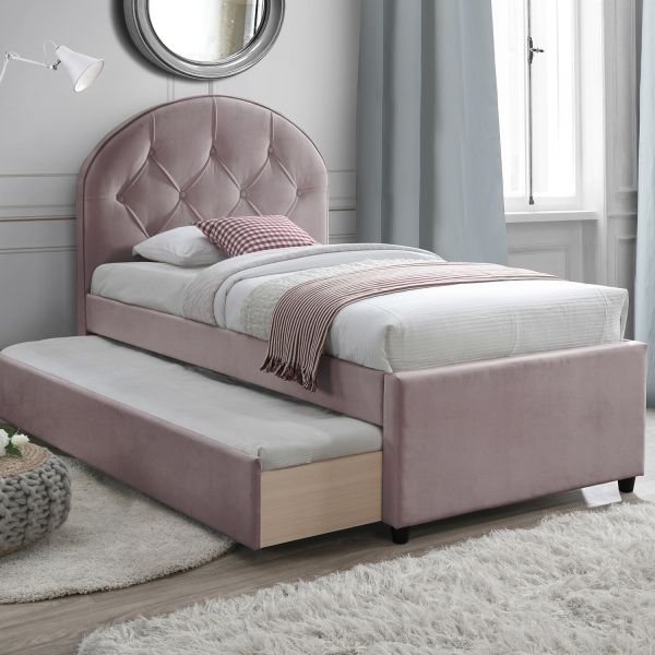 Bed LARA 90x205cm, mauve rose
