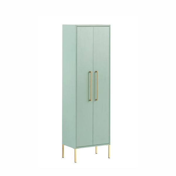 Tall bathroom cabinet SARAH 46x30xH155cm, mint green