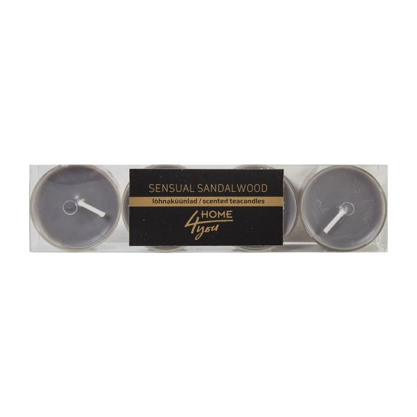 Teeküünlad 4tk SENSUAL SANDALWOOD