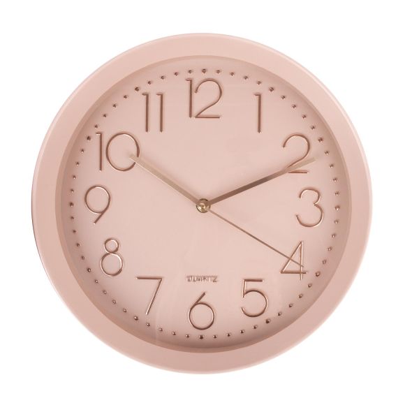 Wall clock HOLLY D30cm, pink