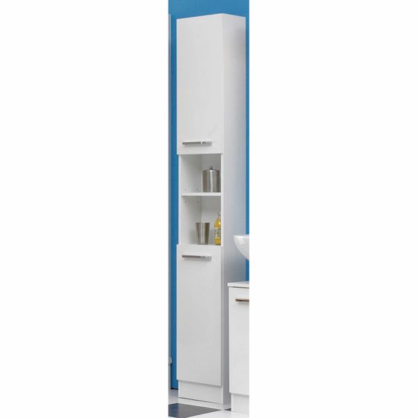 Tall bathroom cabinet 335, 30x20xH195,5cm, white
