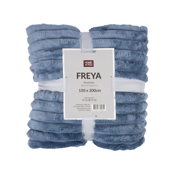 Plaid FREYA M 150x200cm, light blue