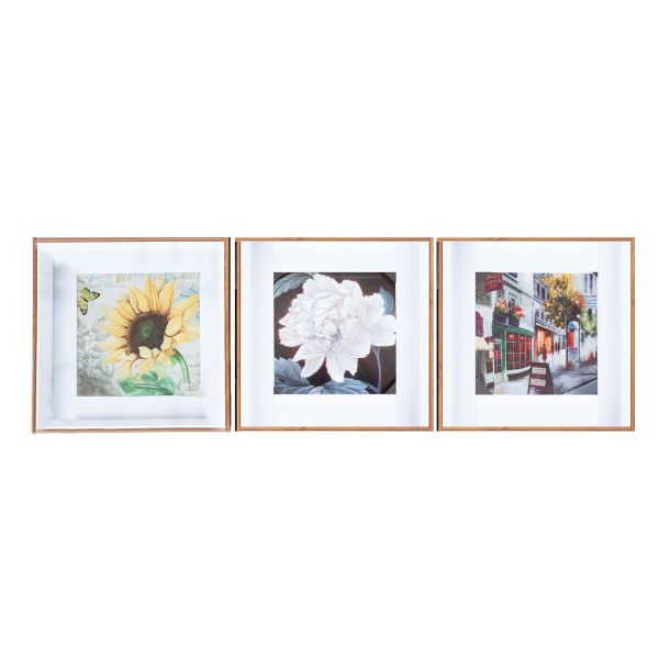 Wall art PICTURE LAND framed 25x25cm, mix