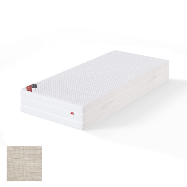 Spring mattress BLACK MULTIPOCKET MANGO 80x200cm, soft, light beige