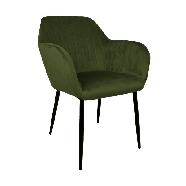 Chair EVELIN forest green velvet
