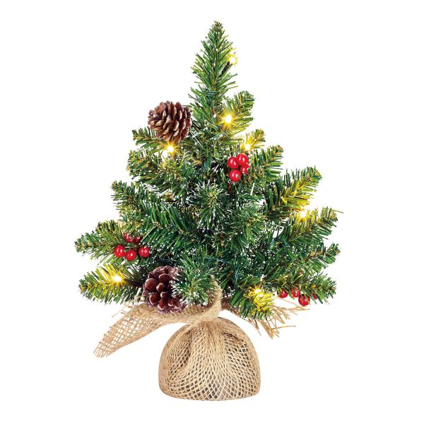 Kunstkuusk SHINE CRESTON 10LED H30cm patareiga, 28 oksa