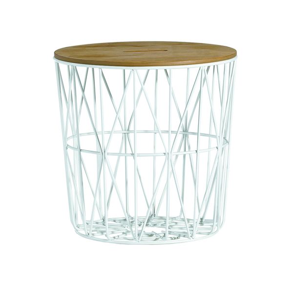 Coffee table HELENA D48xH45cm, white