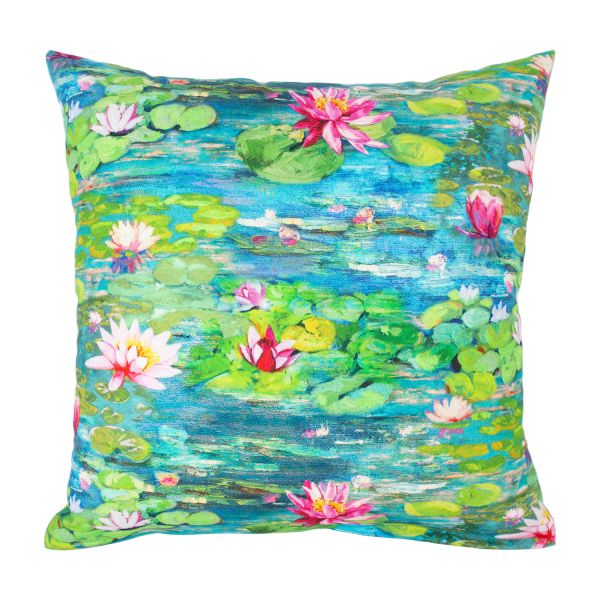 Подушка HOLLY 45x45cm, розовые кувшинки
