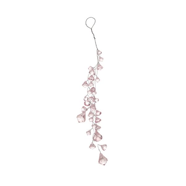Jõuluehe SHINE H30cm, roosad pärlid