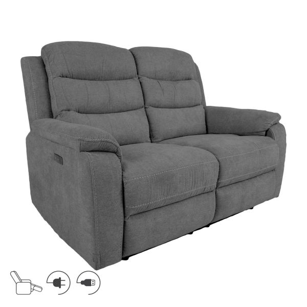 Diivan MIMI 2-kohaline elektriline recliner, hall