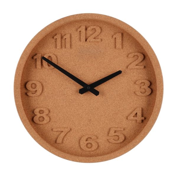 Wall clock CORINNE 30cm, cork