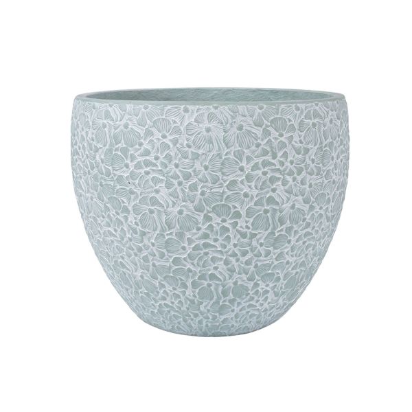 Кашпо FLORA D37xH30см, зеленовато-серый
