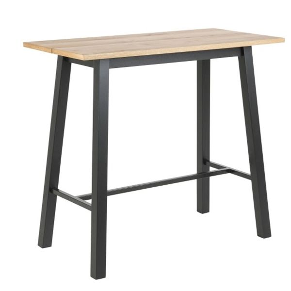 Baarilaud CHARA 117x58xH105cm, tamm/must