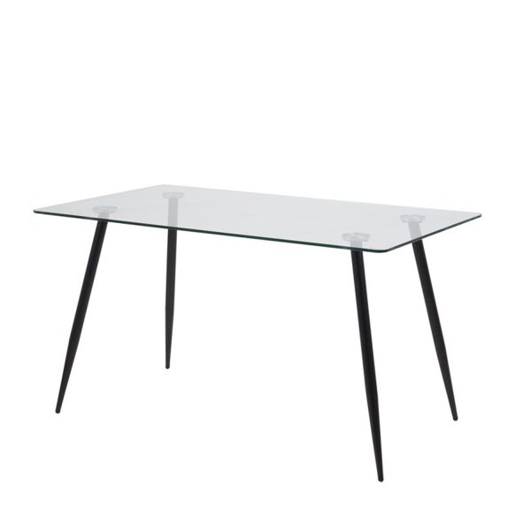 Söögilaud WILMA 140x80xH75cm, must