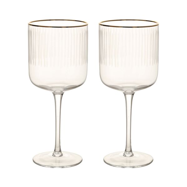 Veinipokaalid GOLD RIM 2tk H19,7cm, 400ml