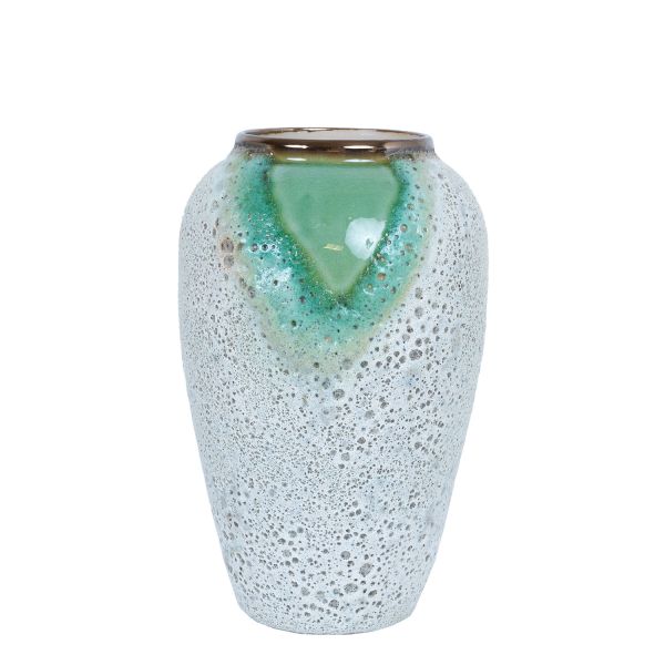 Põrandavaas TITAN STONE H27cm, roheline/valge tekstuur