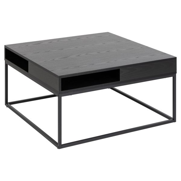 Diivanilaud WILLFORD 80x80xH40cm, must