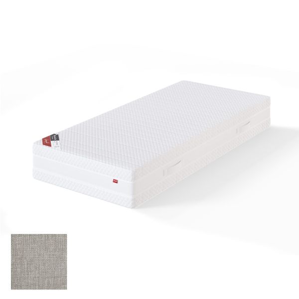 Spring mattress BLACK MULTIPOCKET MANGO 90x200cm, firm, beige