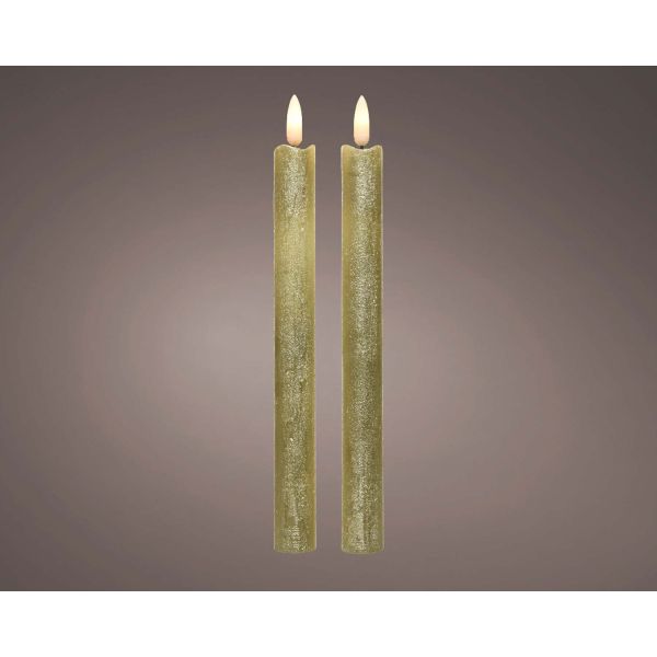 LED-küünal SHINE H24,5cm 2tk, kuldne