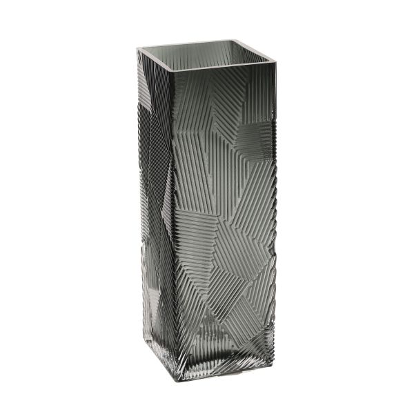 Vaas ZANA 10x10xH30cm, hall klaas