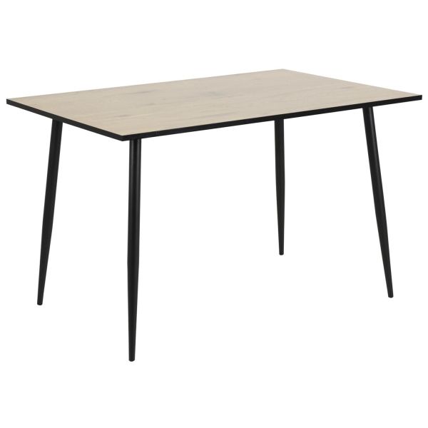 Söögilaud WILMA 120x80xH75cm, valge tamm