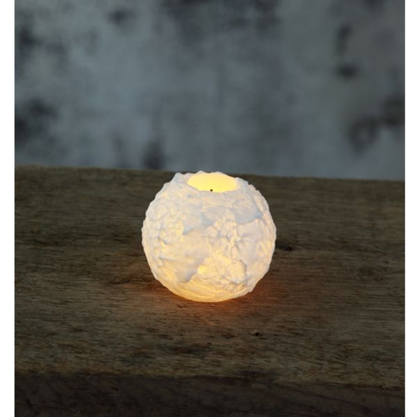 LED-свеча SNOWBALL D7,5xH6.5см, белый, таймер 6H