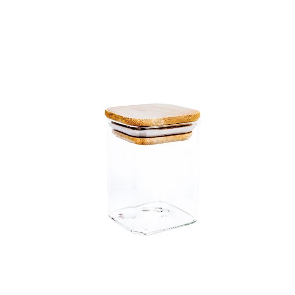 Klaaspurk THERON 6x6xH8cm kaanega, kandiline