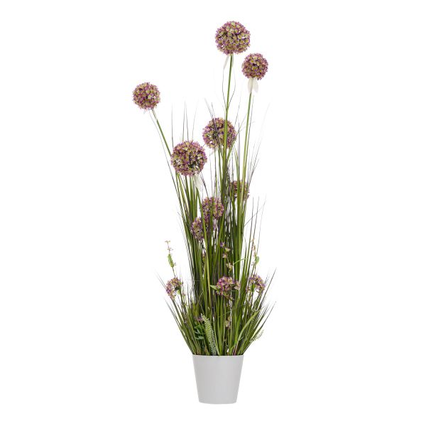 Kunstlill IN GARDEN H120cm, lilla allium, rohukõrred potis